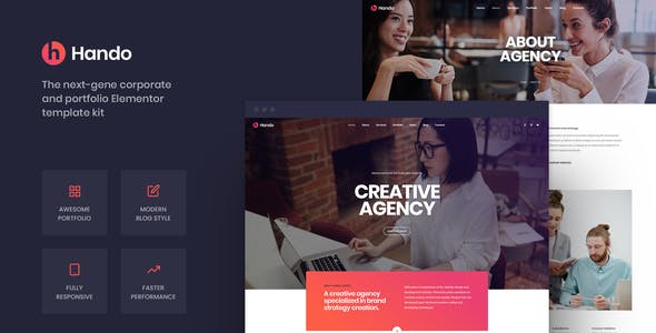 Hando – Corporate & Portfolio Elementor Template Kit Hando – Corporate & Portfolio Elementor Template Kit