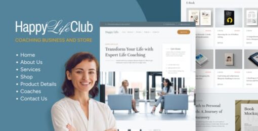Happy Life Club – Business Tutor Elementor Template Kit