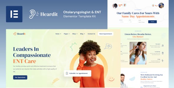 HeardIt – Otolaryngologist & ENT Elementor Template Kit HeardIt – Otolaryngologist & ENT Elementor Template Kit