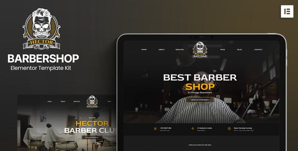 Hector – Barbershop Elementor Template Kit Hector – Barbershop Elementor Template Kit