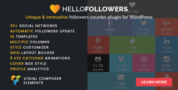 Hello Followers – Social Counter Plugin for WordPress Hello Followers – Social Counter Plugin for WordPress