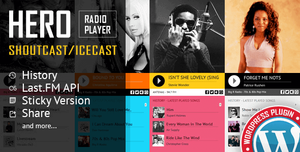 Hero – Shoutcast And Icecast Radio Player With History WordPress Plugin Hero – Shoutcast And Icecast Radio Player With History WordPress Plugin