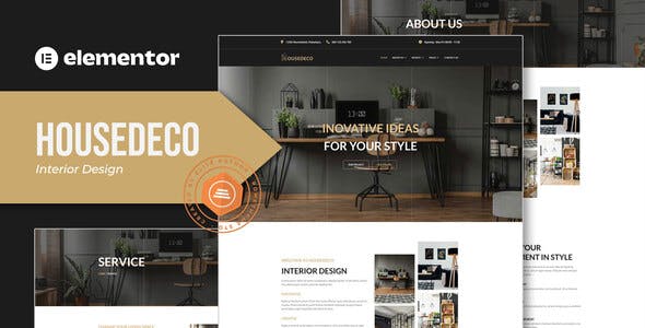 Housedeco – Interior Design Elementor Template Kit Housedeco – Interior Design Elementor Template Kit
