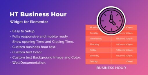 HT Business Hours for Elementor