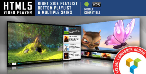 HTML5 Video Player with Playlist and Multiple Skins – Addon For Visual Composer