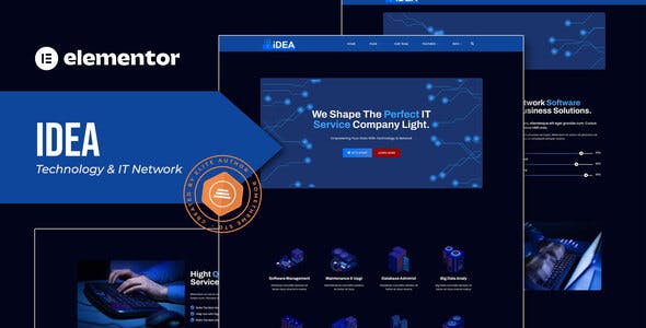 iDea – Technology & IT Network Service Elementor Template Kit iDea – Technology & IT Network Service Elementor Template Kit