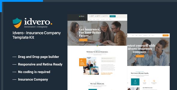 Idvero – Insurance Company Elementor Template Kit Idvero – Insurance Company Elementor Template Kit