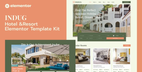 Indug – Hotel & Resort Elementor Pro Template Kit Indug – Hotel & Resort Elementor Pro Template Kit