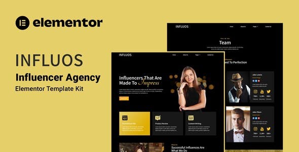 Influos – Influencer Agency Elementor Template Kit Influos – Influencer Agency Elementor Template Kit