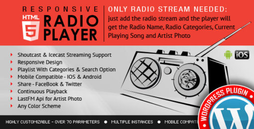 LambertGroup – Radio Player With Playlist – Shoutcast and Icecast