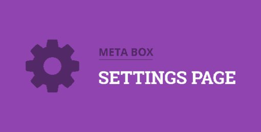 Meta Box Settings Page