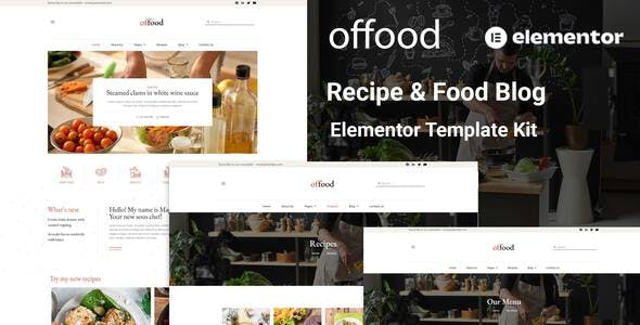 Offood – Recipe & Food Blog Elementor Template Kit Offood – Recipe & Food Blog Elementor Template Kit