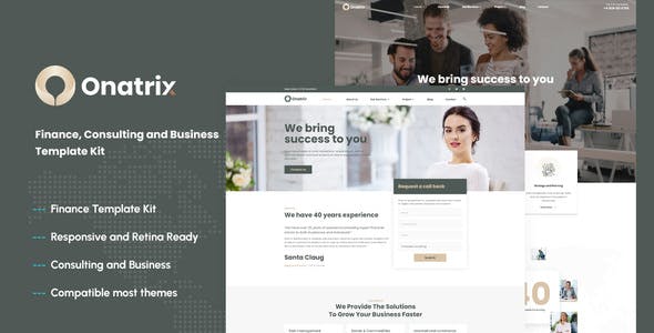 Onatrix – Finance Consulting & Business Elementor Template Kit Onatrix – Finance Consulting & Business Elementor Template Kit