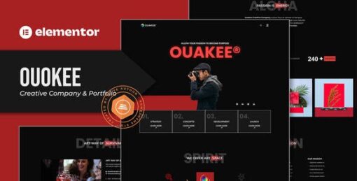 Ouakee – Creative Company & Professional Portfolio Elementor Template Kit