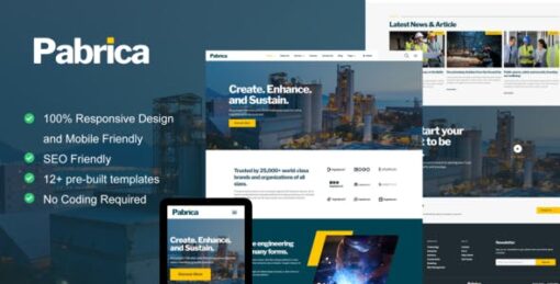 Pabrica – Engineering & Industrial Service Elementor Template Kit