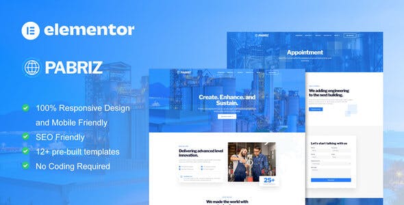 Pabriz – Engineering & Industrial Service Elementor Template Kit Pabriz – Engineering & Industrial Service Elementor Template Kit