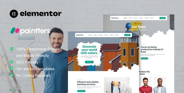 Paintters – Painting Service Elementor Template Kit Paintters – Painting Service Elementor Template Kit