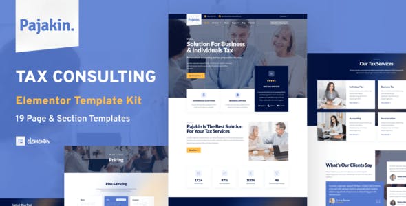 Pajakin – Tax Consultant & Financial Advisor Template Kit Pajakin – Tax Consultant & Financial Advisor Template Kit