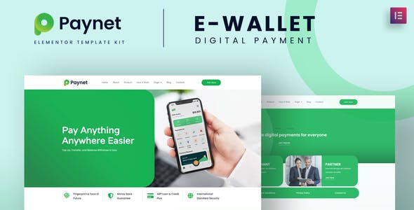 Paynet Digital E-wallet Elementor Template Kit Paynet Digital E-wallet Elementor Template Kit