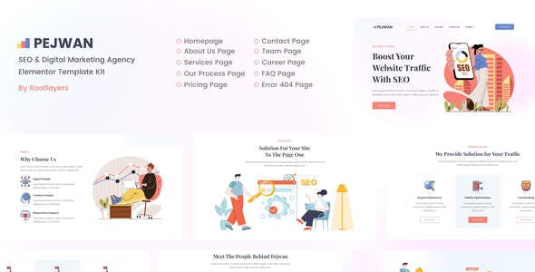 Pejwan – SEO & Digital Marketing Agency Template Kit Pejwan – SEO & Digital Marketing Agency Template Kit