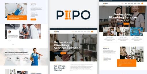 Pipo – Plumber Services Elementor Template Kit
