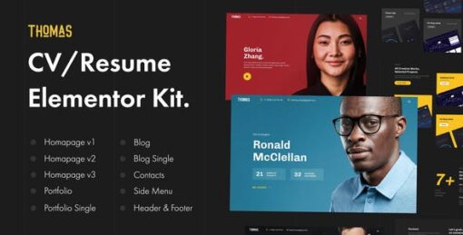 Thomas – CV/Portfolio Elementor Template Kit