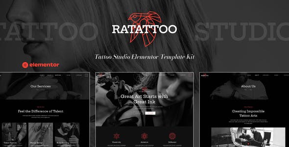 Ratattoo – Tattoo Studio Elementor Template Kit Ratattoo – Tattoo Studio Elementor Template Kit