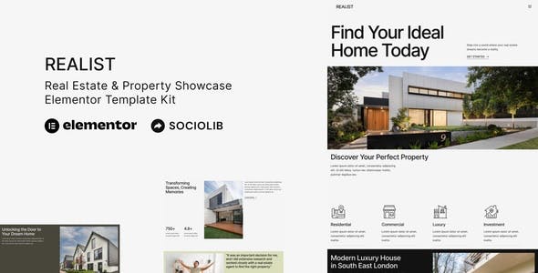 Realist – Real Estate & Property Showcase Elementor Template Kit Realist – Real Estate & Property Showcase Elementor Template Kit