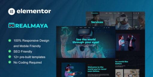 RealMaya – Virtual Reality Services & Shop Elementor Template Kit