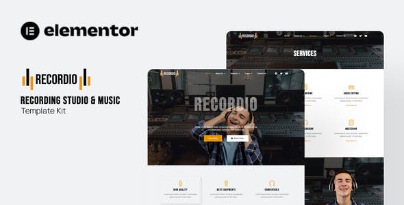 Recordio – Recording Studio Elementor Template Kit Recordio – Recording Studio Elementor Template Kit