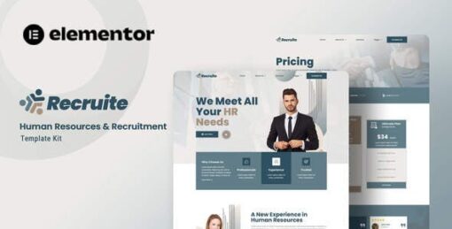 Recruite – Human Resources & Recruitment Elementor Template Kit