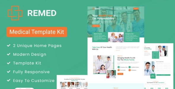 Remed – Medical Clinic Elementor Template Kit Remed – Medical Clinic Elementor Template Kit
