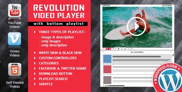 Revolution Video Player – YouTube, Vimeo and Self-Hosted Videos Revolution Video Player – YouTube, Vimeo and Self-Hosted Videos
