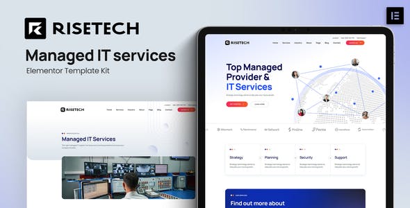 Risetech – Managed IT Services Elementor Template Kit Risetech – Managed IT Services Elementor Template Kit