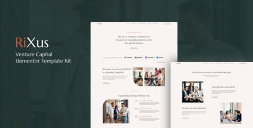 RiXus – Venture Capital Elementor Template Kit