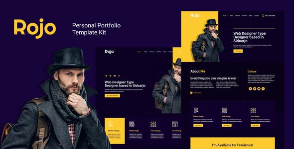 Rojo – Personal Portfolio Elementor Template Kit Rojo – Personal Portfolio Elementor Template Kit