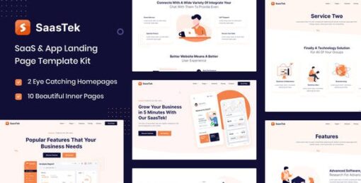 SaasTek – SaaS & Technology Elementor Template Kit