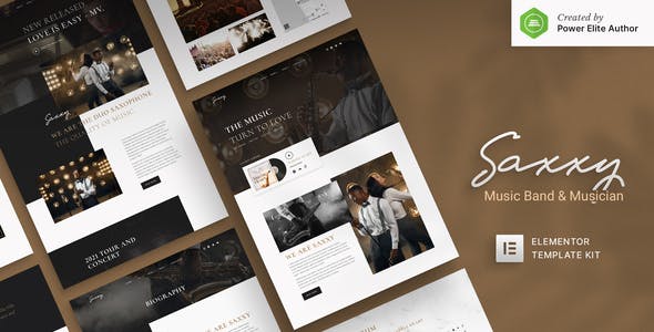 Saxxy – Music Band & Musician Elementor Template Kit Saxxy – Music Band & Musician Elementor Template Kit