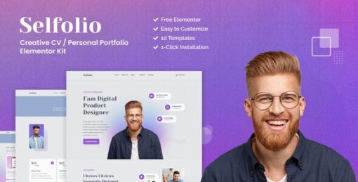 Selfolio – Creative CV Elementor Template Kit
