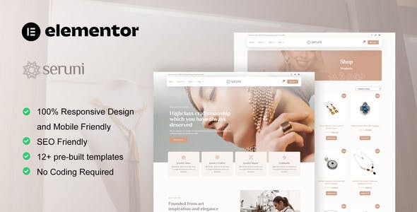 Seruni – Jewelry Store WooCommerce Elementor Pro Template Kit Seruni – Jewelry Store WooCommerce Elementor Pro Template Kit