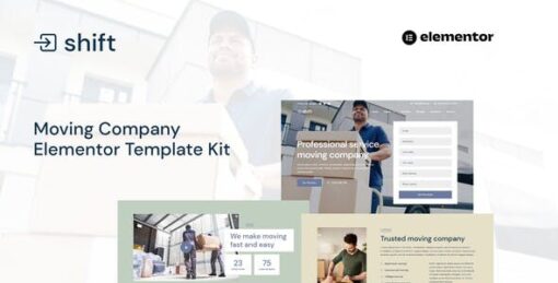 Shift – Moving Company Website Elementor Template Kit