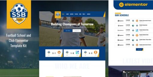 SSB – Football School & Club Elementor Template Kit
