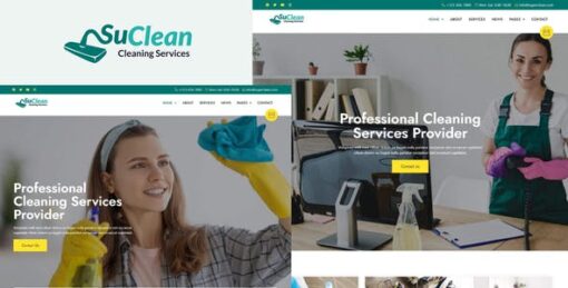 SuClean – Cleaning Services Elementor Template Kit