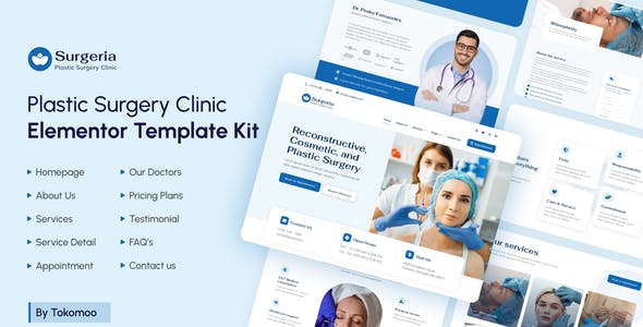 Surgeria – Plastic Surgery Clinic Elementor Template Kit Surgeria – Plastic Surgery Clinic Elementor Template Kit
