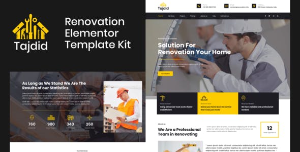 Tajdid – Renovation Elementor Template Kit Tajdid – Renovation Elementor Template Kit