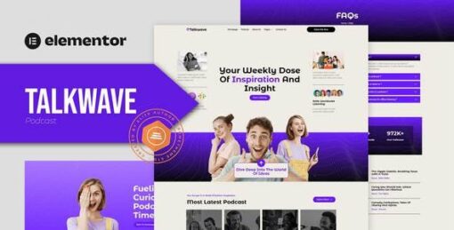 Talkwave – Podcaster Elementor Template Kit