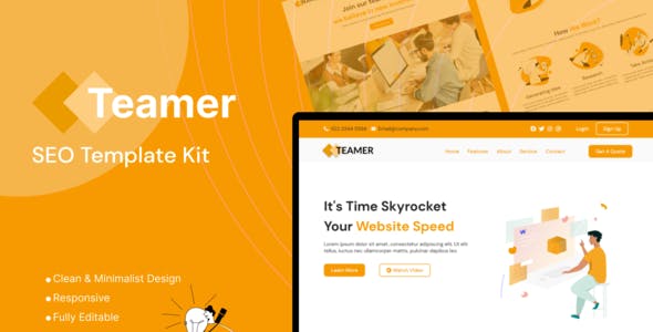 Teamer – SEO Marketing Elementor Template Kit Teamer – SEO Marketing Elementor Template Kit