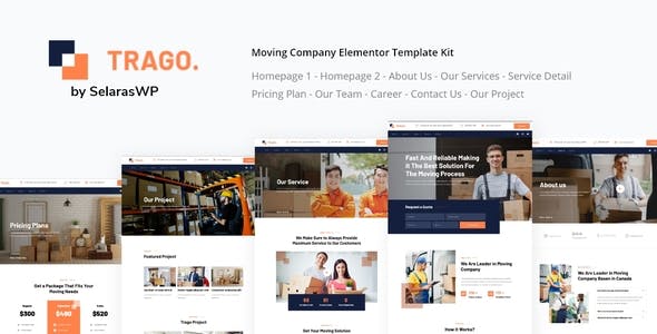 Trago – Movers & Packers Service Elementor Template Kit Trago – Movers & Packers Service Elementor Template Kit
