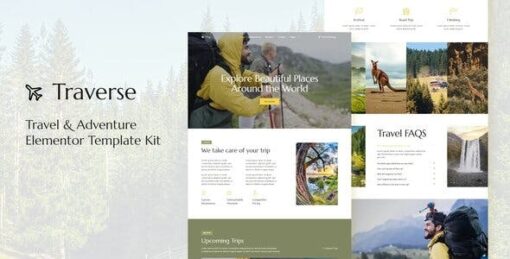 Traverse – Travel & Tour Agency Elementor Template Kit