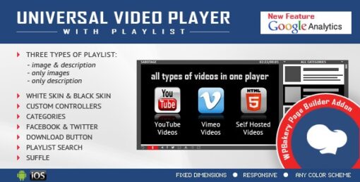 Universal Video Player – Addon For Visual Composer